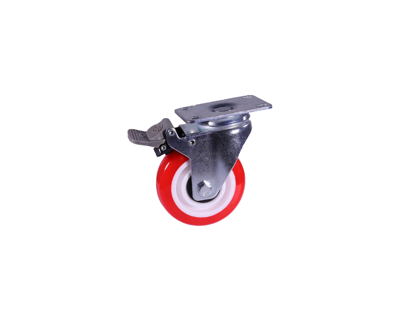 中型大红PU平底胶刹